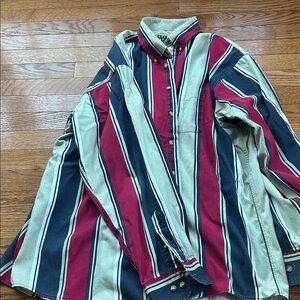 Vintage Trader Bay Red and Blue Striped Shirt